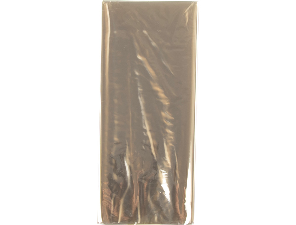 PAPEL CELOFAN LIDERPAPEL 50X70 CM 22G/M2 BOLSA DE 5 HOJAS TRANSPARENTE