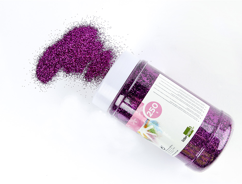 PURPURINA LIDERPAPEL FANTASIA COLOR VIOLETA METALIZADO BOTE DE 250 GR