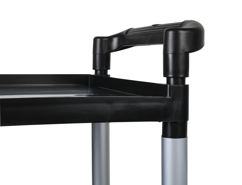 CARRO DE SERVICIO MULTIFUNCIONAL Q-CONNECT 3 ESTANTES DE POLIPROPILENO 830X420X970 MM