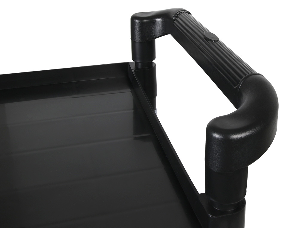 CARRO DE SERVICIO MULTIFUNCIONAL Q-CONNECT 3 ESTANTES DE POLIPROPILENO 830X420X970 MM