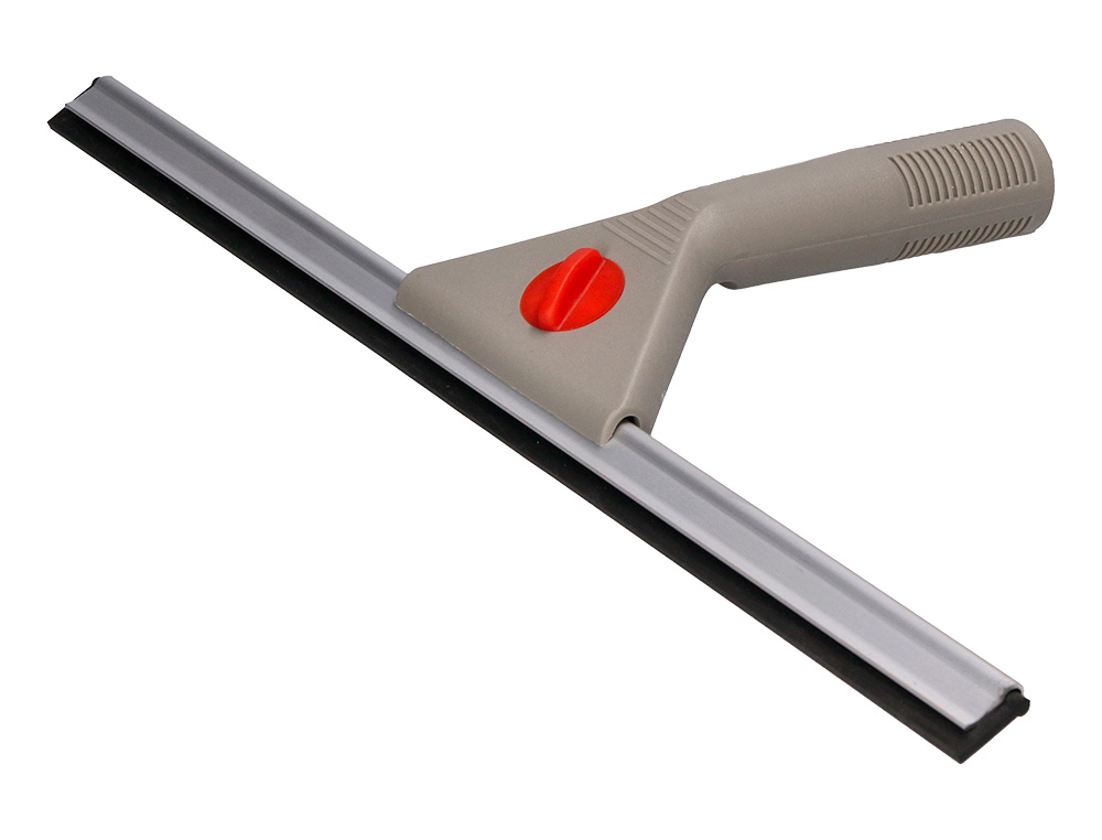 LIMPIAVENTANAS Q-CONNECT INDUSTRIAL MANGO DE ACERO Y HOJA LIMPIADORA DE PLASTICO DE 40 CM DE ANCHO