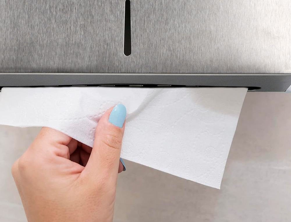 DISPENSADOR Q-CONNECT DE TOALLITAS DE PAPEL ACERO INOXIDABLE 283X100X365 MM