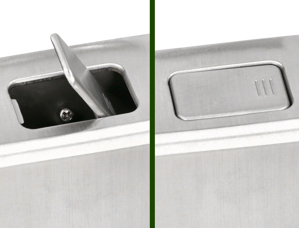 DISPENSADOR MANUAL Q-CONNECT DE JABON 800 ML ACERO INOXIDABLE 115X56X179MM