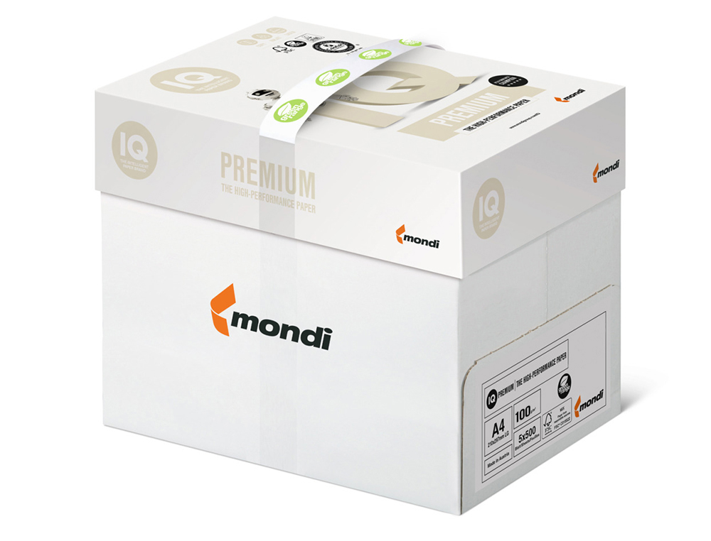 PAPEL FOTOCOPIADORA IQ PREMIUM DIN A4 100 GRAMOS PAQUETE DE 500 HOJAS