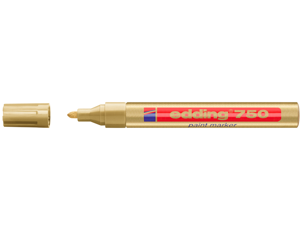 ROTULADOR EDDING PUNTA FIBRA 750 ORO PUNTA REDONDA 2-4 MM