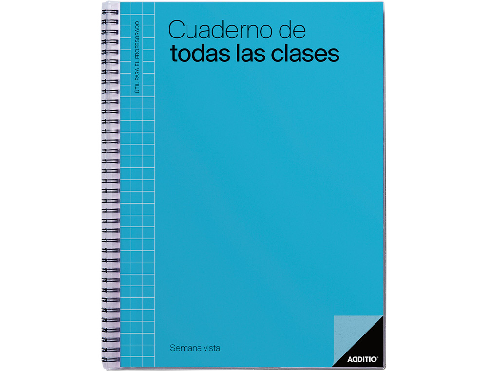 CUADERNO DE TODAS LAS CLASES SV ADDITIO PLAN MENSUAL DEL CURSO EVALUACION CONTINUA Y PROGRAMACION SEMANAL 22,5X31CM