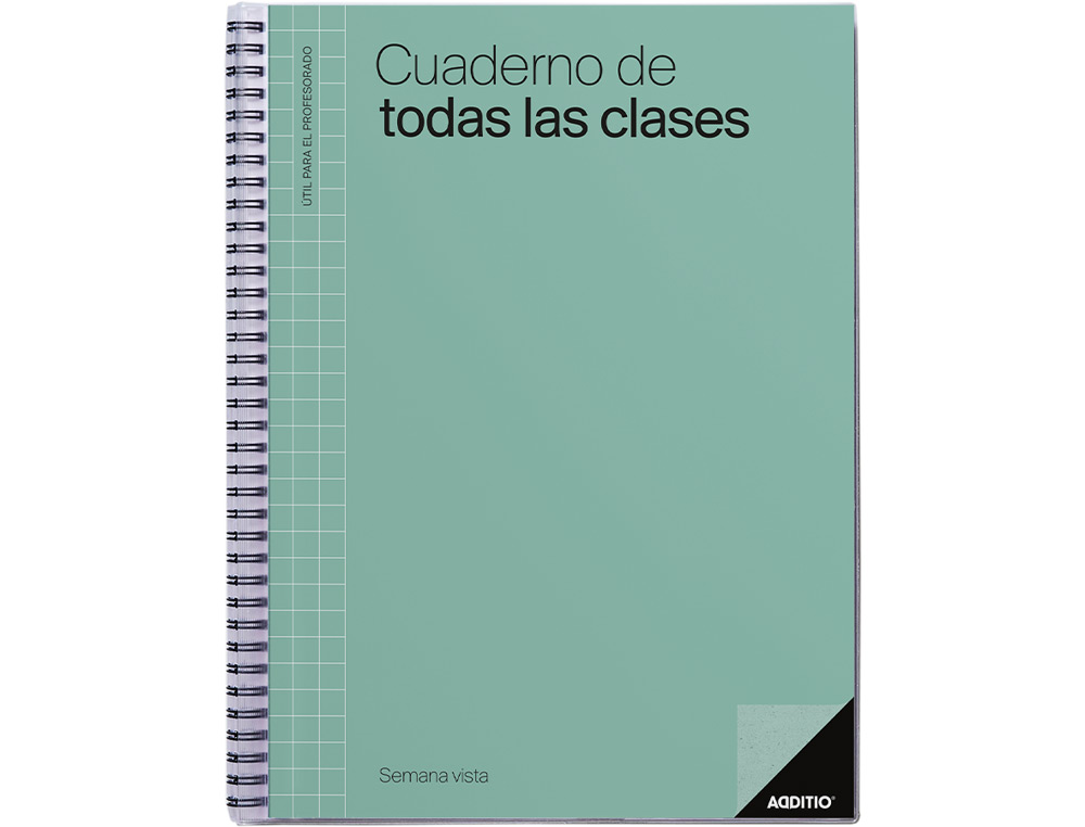 CUADERNO DE TODAS LAS CLASES SV ADDITIO PLAN MENSUAL DEL CURSO EVALUACION CONTINUA Y PROGRAMACION SEMANAL 22,5X31CM