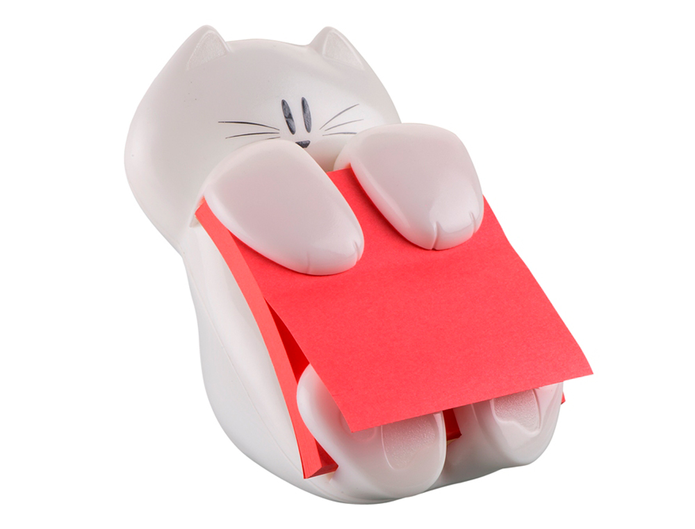 SOPORTE BLOC DE NOTAS ADHESIVAS QUITA Y PON POST-IT Z NOTE GATO 76X76 MM