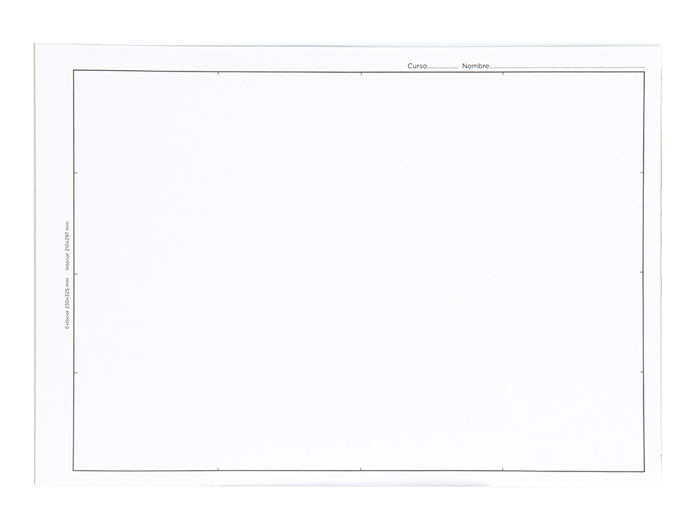 BLOC DIBUJO LIDERPAPEL LINEAL ENCOLADO 230X325MM 20 HOJAS 180 GR/M2 CON RECUADRO