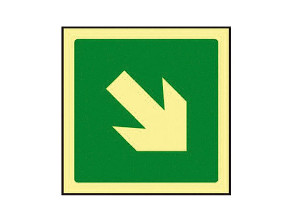 PICTOGRAMA SYSSA SEÑAL DE VIA DE EVACUACION EN PVC FOTOLUMINISCENTE 224X224 MM