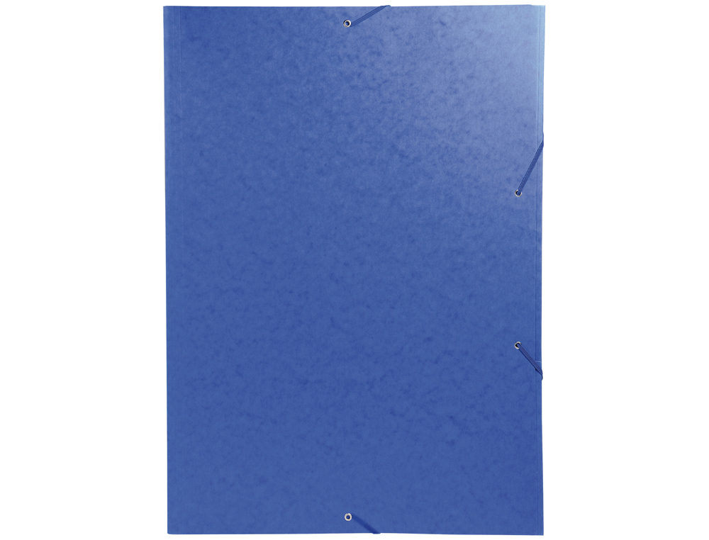 CARPETA EXACOMPTA GOMAS CARTON SIMIL-PRESPAN TRES SOLAPAS DIN A3 AZUL