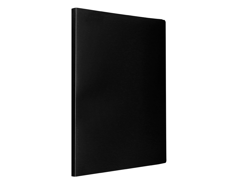 CARPETA LIDERPAPEL ESCAPARATE 20 FUNDAS PVC FOLIO NEGRO