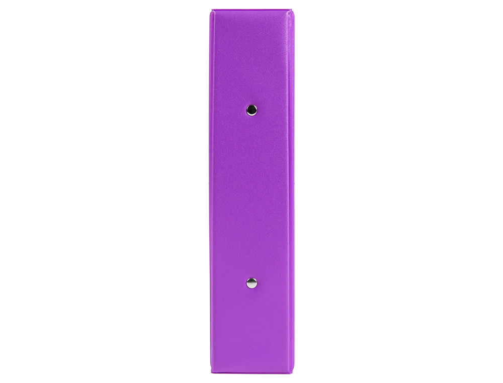 CARPETA DE 2 ANILLAS 40 MM REDONDAS LIDERPAPEL A5 CARTON FORRADO PVC VIOLETA