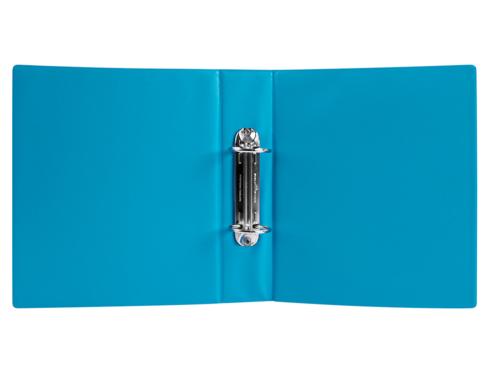 CARPETA DE 2 ANILLAS 40 MM REDONDAS LIDERPAPEL A5 CARTON FORRADO PVC AZUL
