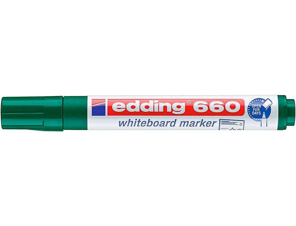 ROTULADOR EDDING PARA PIZARRA BLANCA 660 COLOR VERDE PUNTA REDONDA 1,5-3 MM