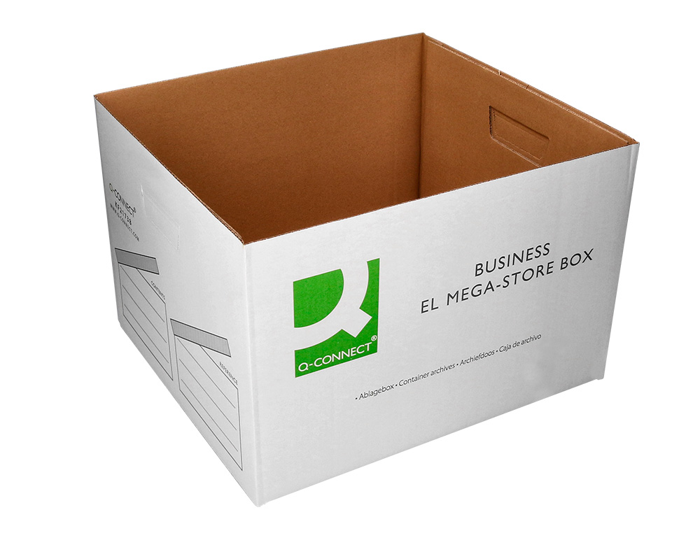 CAJON Q-CONNECT CARTON PARA 4 CAJAS ARCHIVO DEFINITIVO FOLIO MONTAJE AUTOMATICO MEDIDAS INTERIOR 295X383X430MM