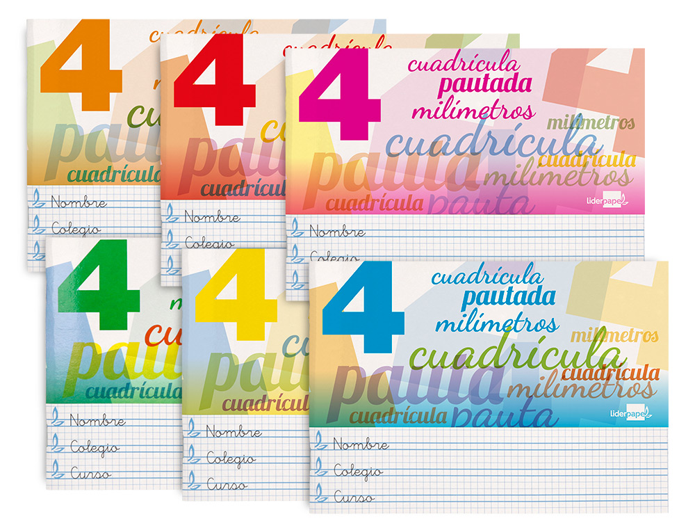 LIBRETA LIDERPAPEL PAUTAGUIA TAPA CARTONCILLO 32 HOJAS DIN A5 70 G CUADRICULADO PAUTADO 4 MM APAISADO CON MARGEN