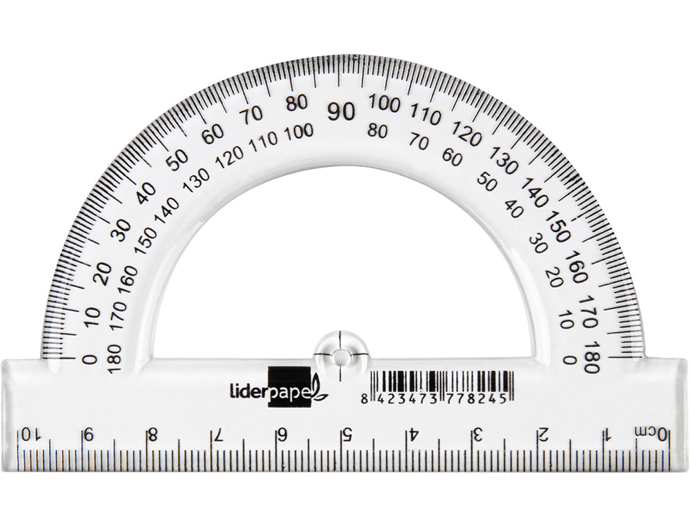 SEMICIRCULO LIDERPAPEL 10 CM PLASTICO