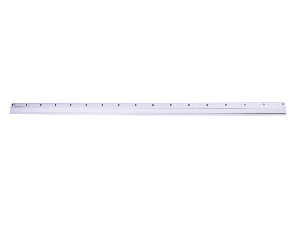 REGLA Q-CONNECT METALICA ALUMINIO 80 CM