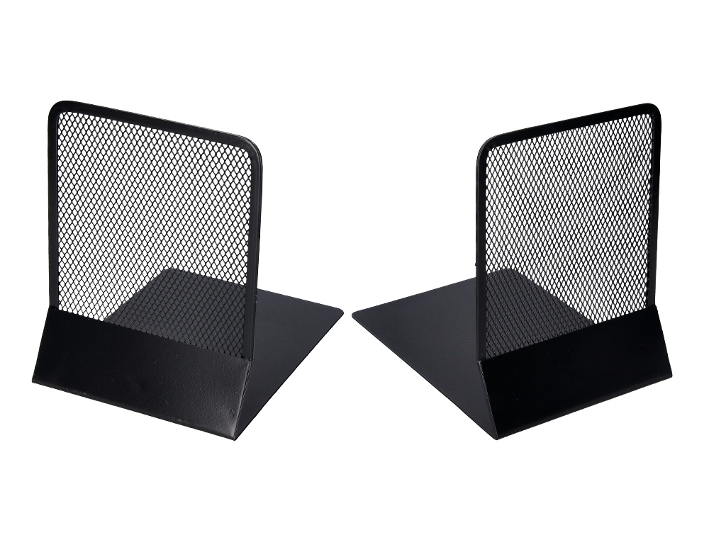APOYALIBROS METALICO Q-CONNECT KF15098 REJILLA NEGRO JUEGO 165X152X135 MM