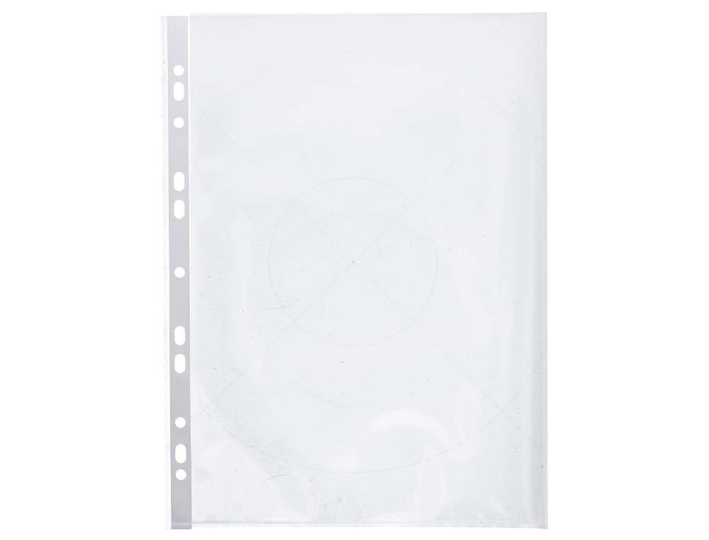FUNDA MULTITALADRO Q-CONNECT DIN A3 APAISADA 80 MICRAS CRISTAL CON APERTURA SUPERIOR - BOLSA DE 10