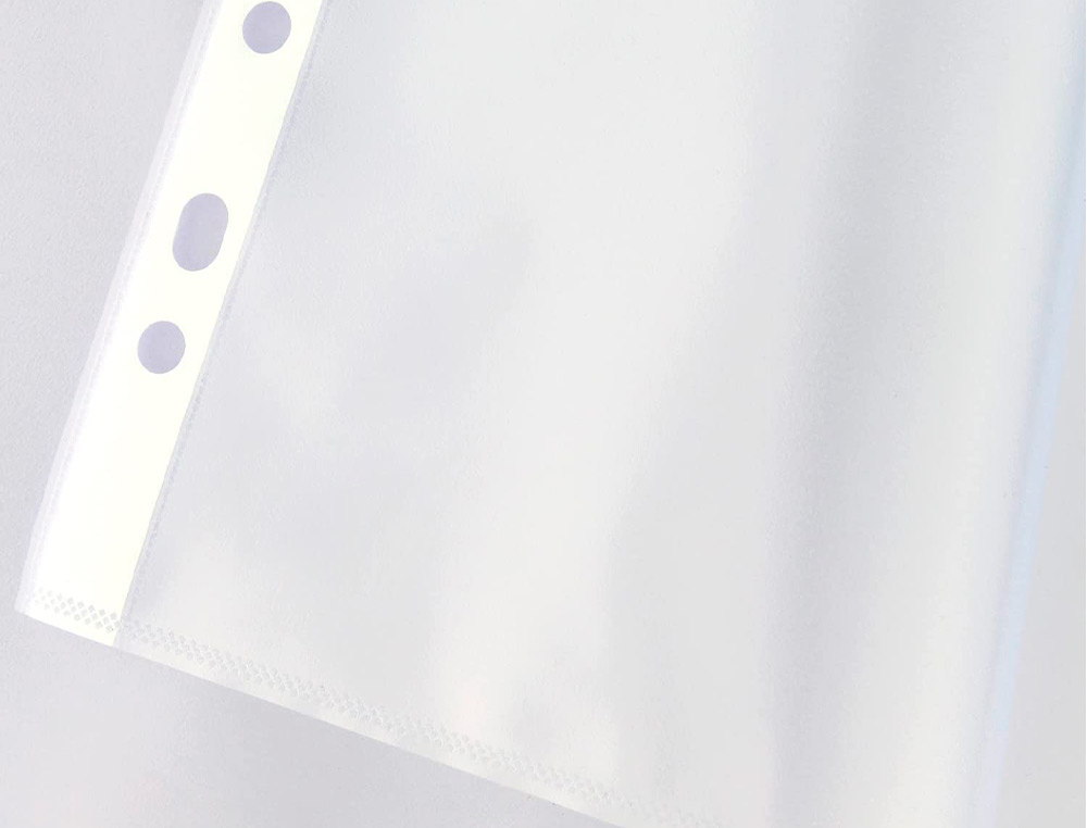 FUNDA MULTITALADRO Q-CONNECT DIN A3 APAISADA 80 MICRAS CRISTAL CON APERTURA SUPERIOR - BOLSA DE 10