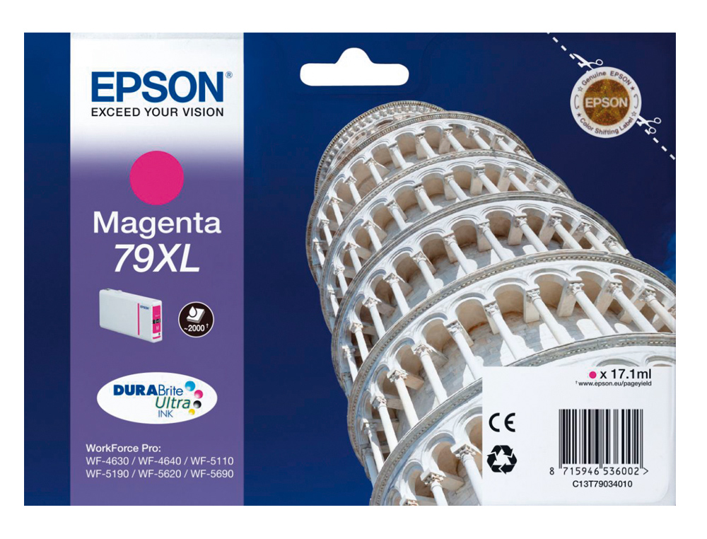INK-JET EPSON 79XL 900P WF 4630 / 4640 / 5110 / 5620 / 5690 / 5690 MAGENTA -2.000 PAG-