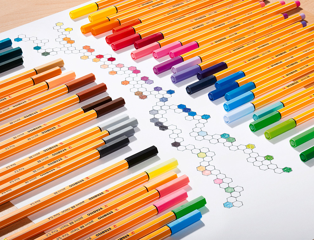 ROTULADOR STABILO PUNTA DE FIBRA POINT 88 ESTUCHE DE 10 UNIDADES COLORES SURTIDOS