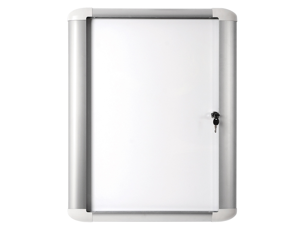 VITRINA DE ANUNCIO BI-OFFICE MAGNETICA 816X688 MM PARA EXTERIOR CON MARCO DE ALUMINIO Y CERRADURA