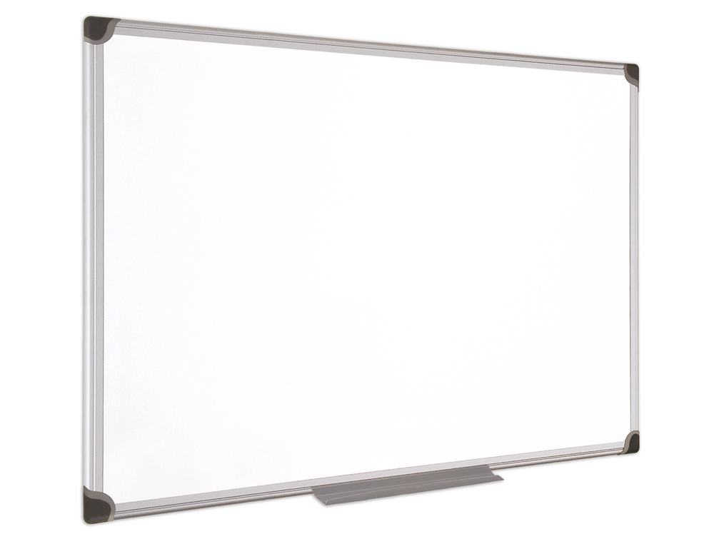 PIZARRA BLANCA BI-OFFICE MAGNETICA MAYA W CERAMICA VITRIFICADA MARCO DE ALUMINIO 150 X 100 CM CON BANDEJA PARA