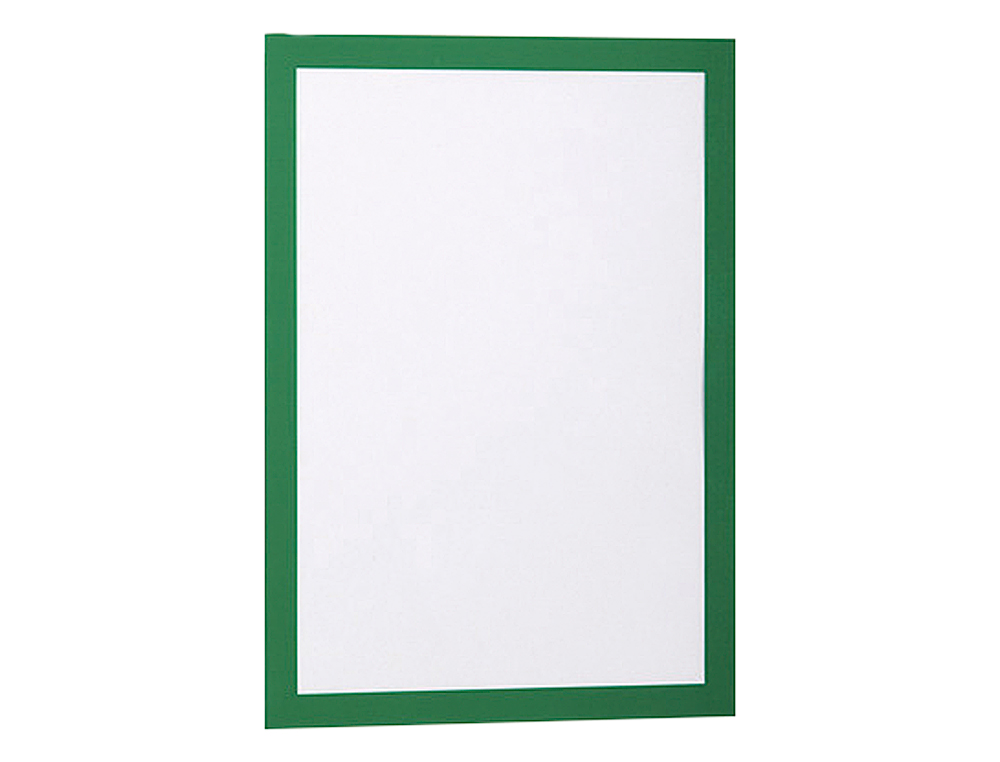 MARCO PORTA ANUNCIOS DURABLE MAGNETICO DIN A4 DORSO ADHESIVO REMOVIBLE COLOR VERDE PACK DE 2 UNIDADES