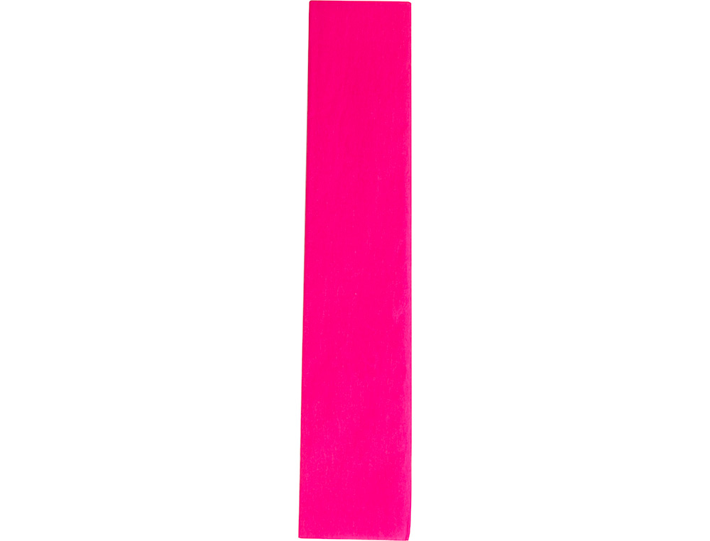 PAPEL CRESPON LIDERPAPEL 50 CM X 2,5 M 34G/M2 ROSA FLUORESCENTE