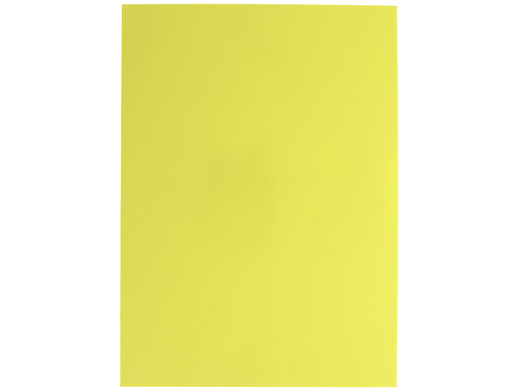 GOMA EVA LIDERPAPEL DIN A4 60G/M2 ESPESOR 1,5MM AMARILLO PAQUETE DE 10 HOJAS