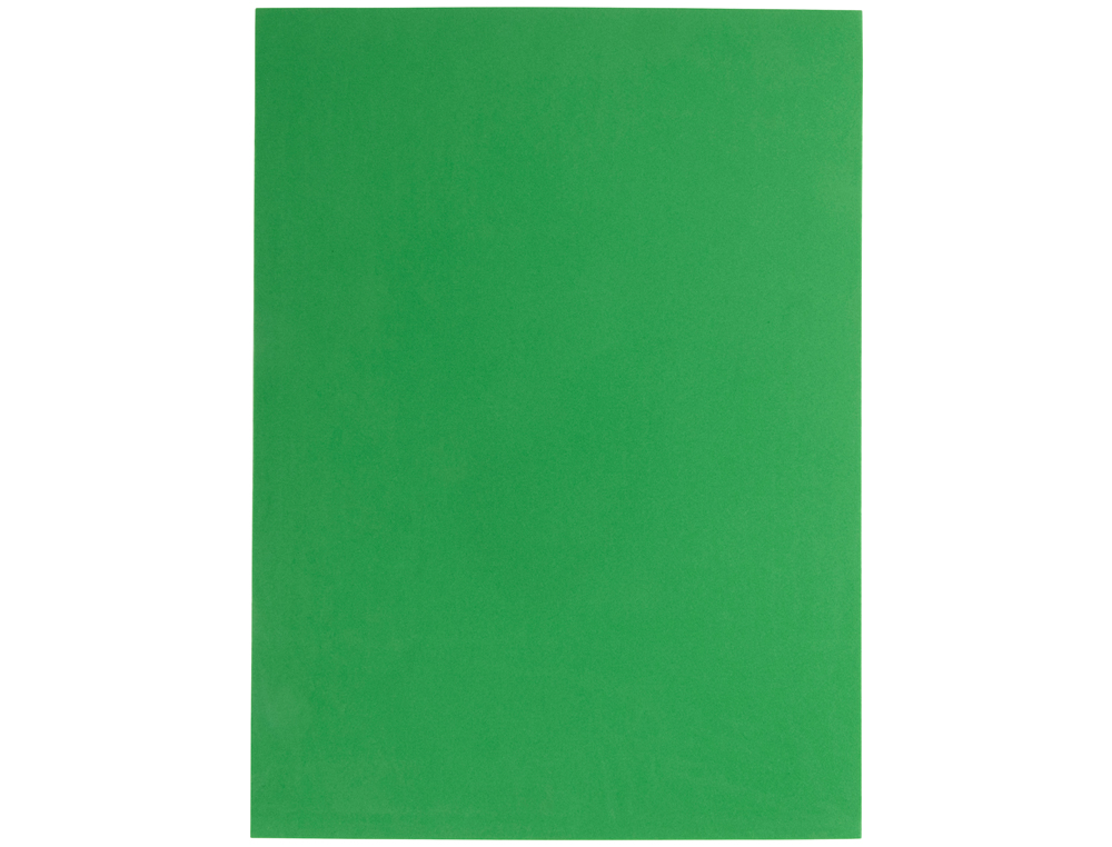 GOMA EVA LIDERPAPEL DIN A4 60G/M2 ESPESOR 1,5MM VERDE PAQUETE DE 10 HOJAS