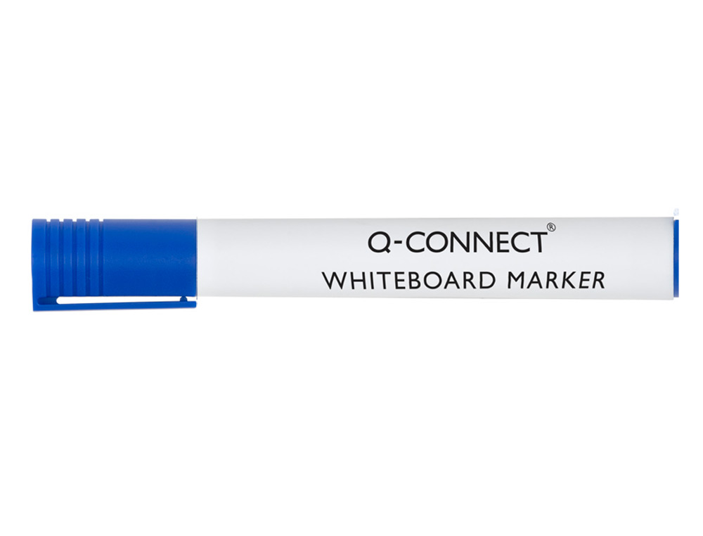 ROTULADOR Q-CONNECT PIZARRA BLANCA COLOR AZUL PUNTA REDONDA 3 MM