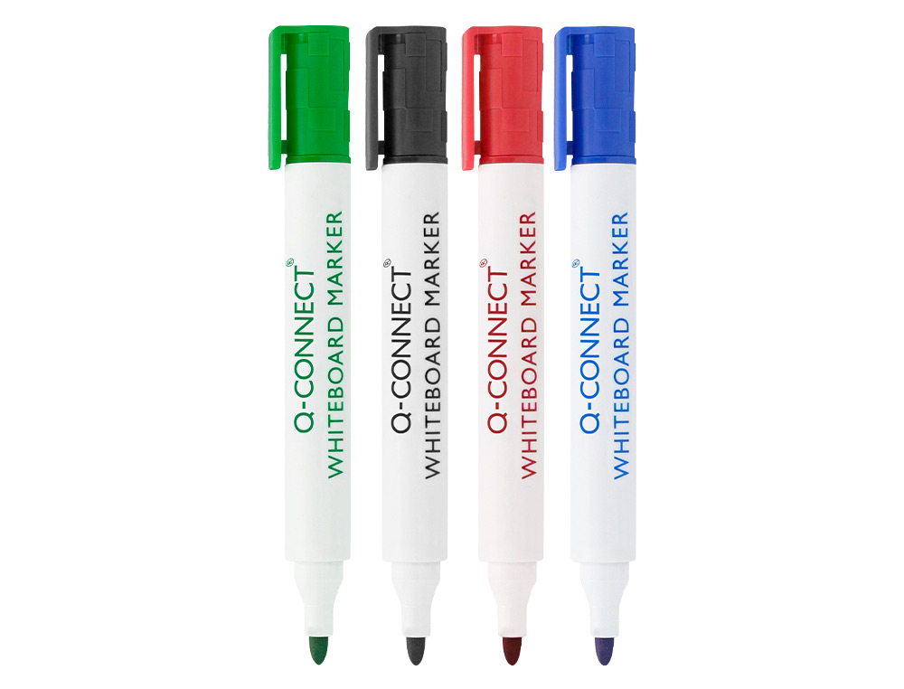 ROTULADOR Q-CONNECT PIZARRA BLANCA COLORES SURTIDOS PUNTA REDONDA 3 MM