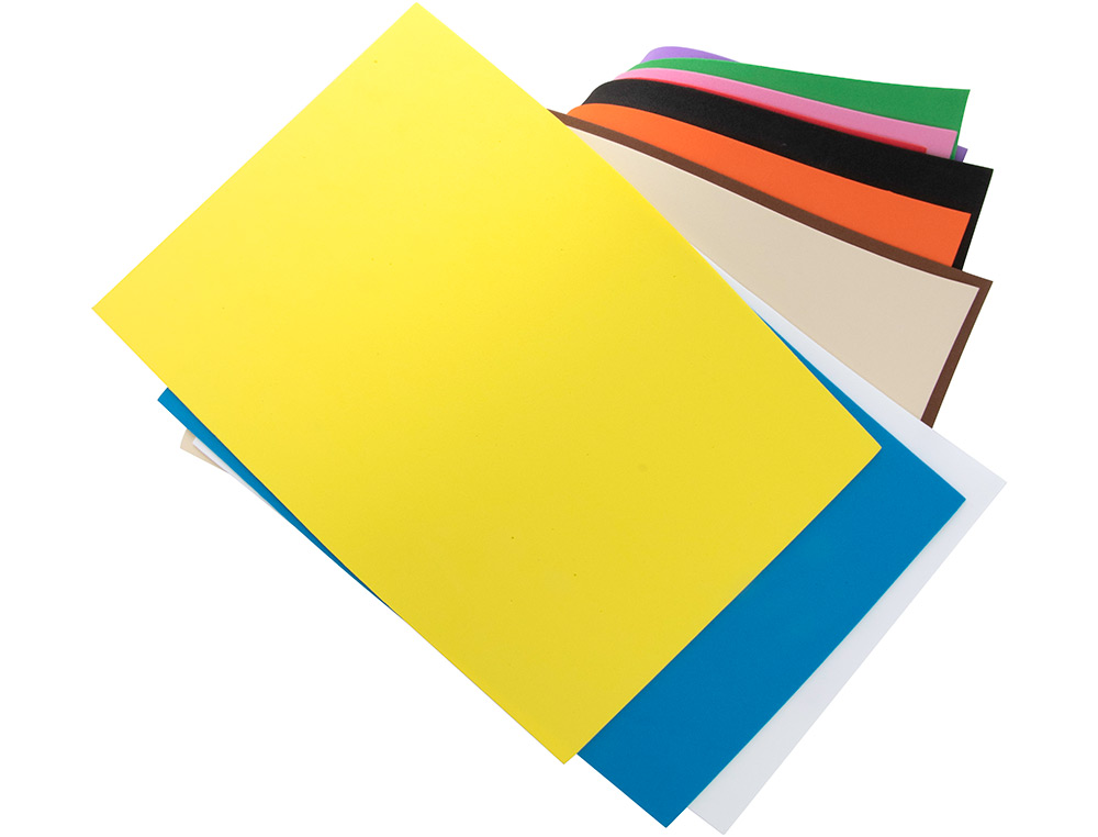 GOMA EVA LIDERPAPEL 50X70CM 60G/M2 ESPESOR 1,5MM COLORES SURTIDOS