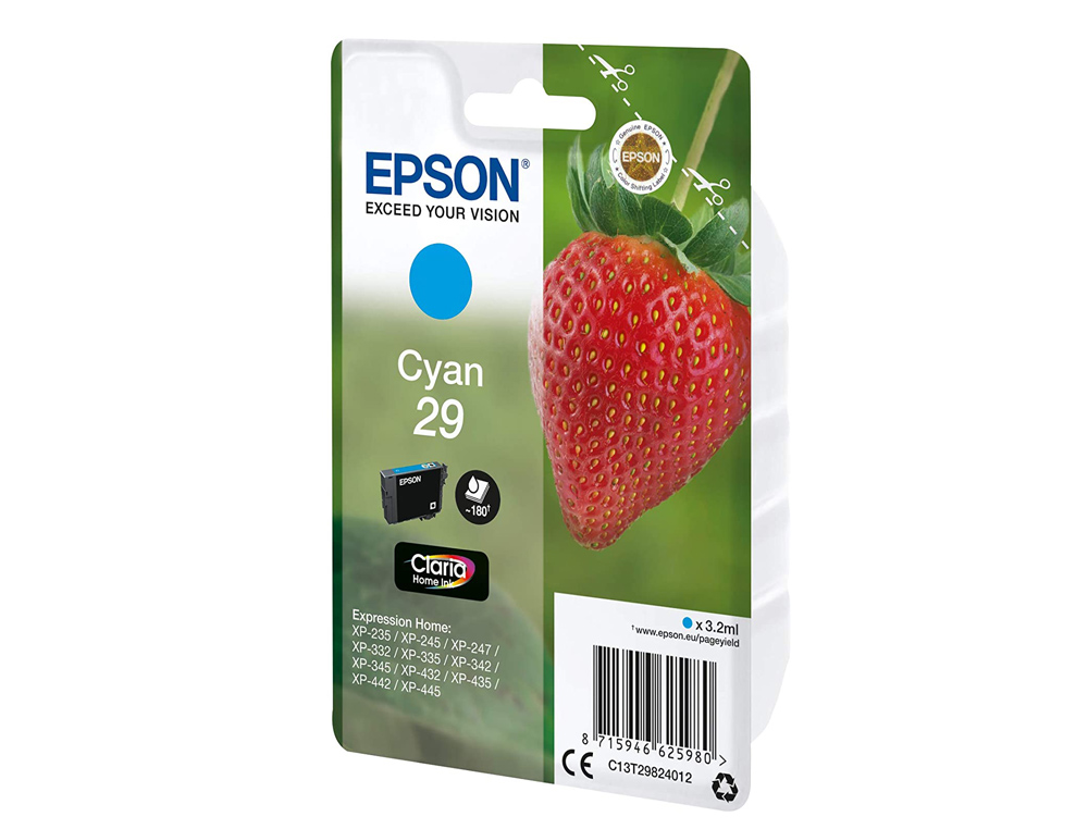 INK-JET EPSON HOME 29 T2982 XP435/330/335/332/430/235/432 CIAN 175 PAG