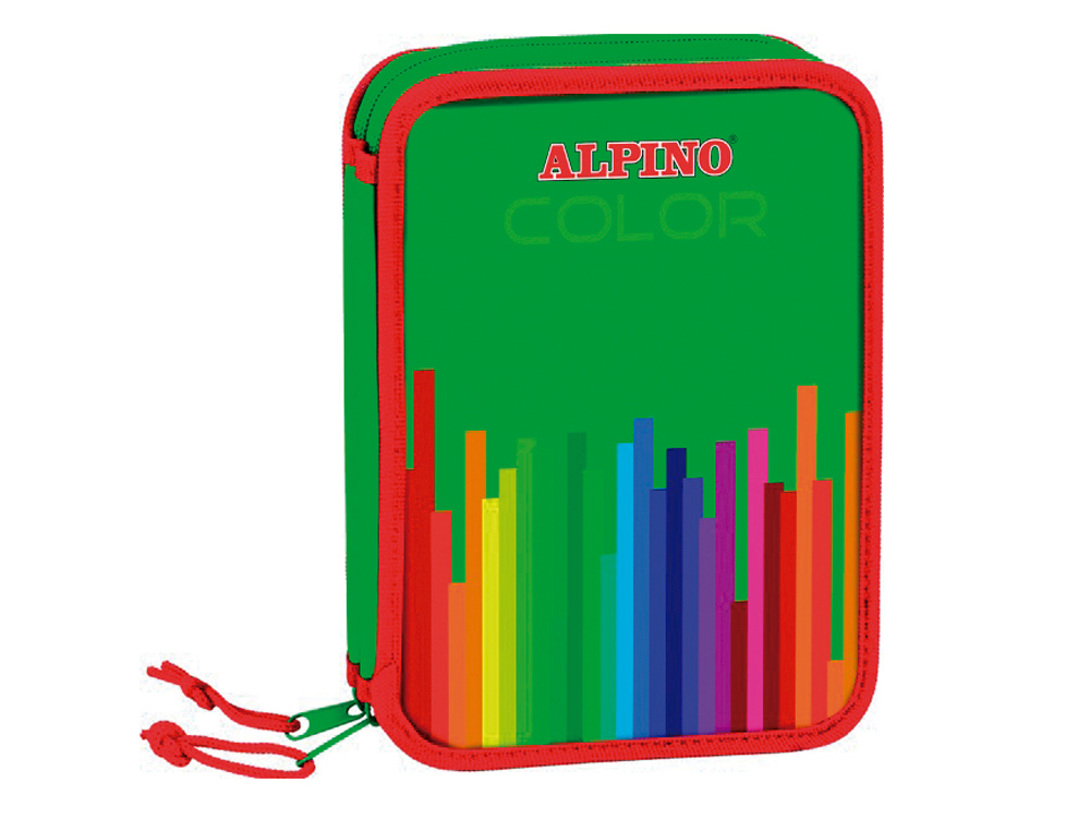 PLUMIER ESCOLAR ALPINO COLOR PEQUEÑO DOBLE CREMALLERA