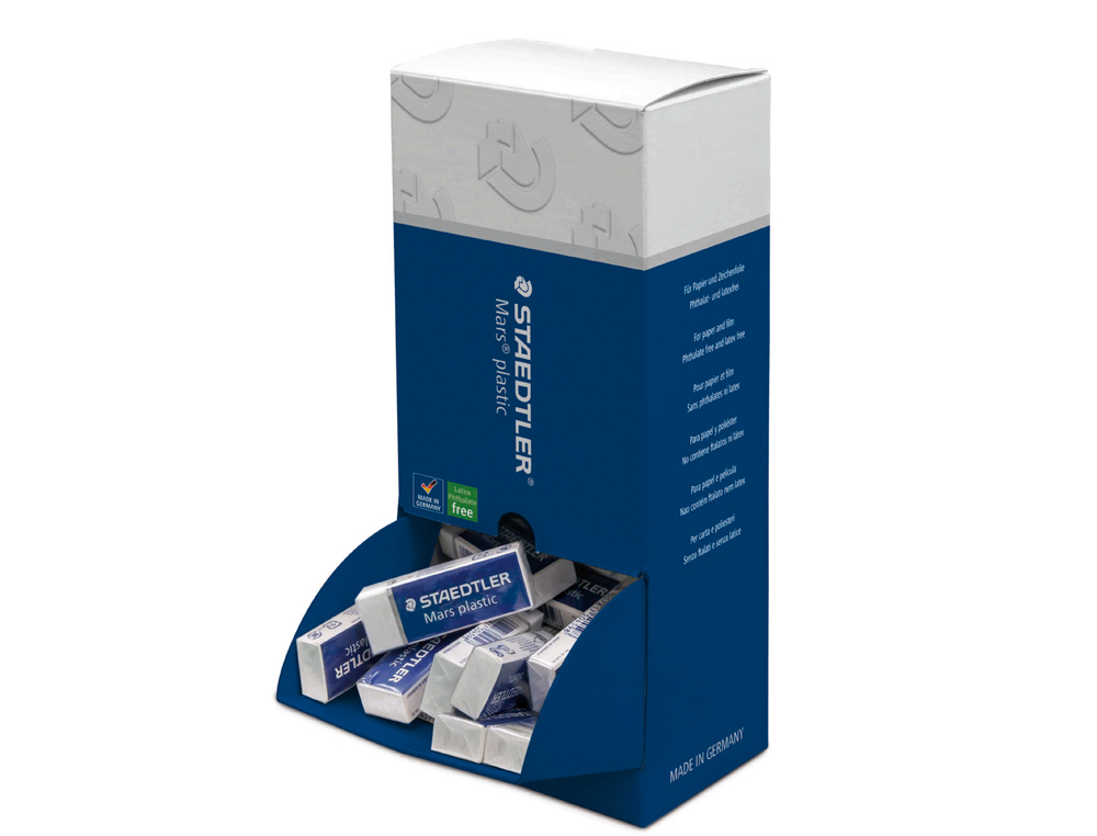GOMA DE BORRAR STAEDTLER MARS PLASTIC 526/50 EXPOSITOR DE 40 UNIDADES