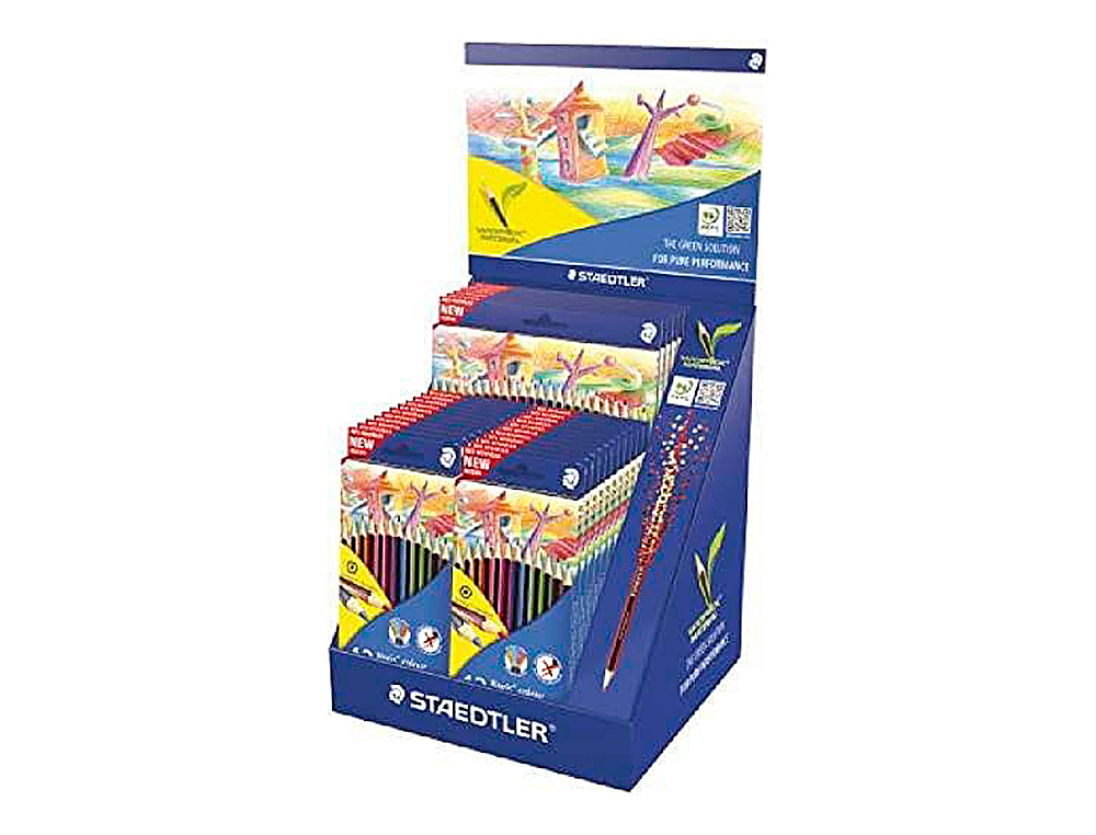 LAPICES DE COLORES STAEDTLER NORIS COLOUR 185 EXPOSITOR DE 20 CAJAS DE 12 COLORES Y 5 CAJAS DE 24 COLORES