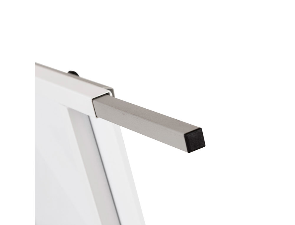 PIZARRA BLANCA ROCADA CON TRIPODE PARA CONFERENCIAS MAGNETICA LACADA BRAZO EXTENSIBLE 68X104 CM ALTURA