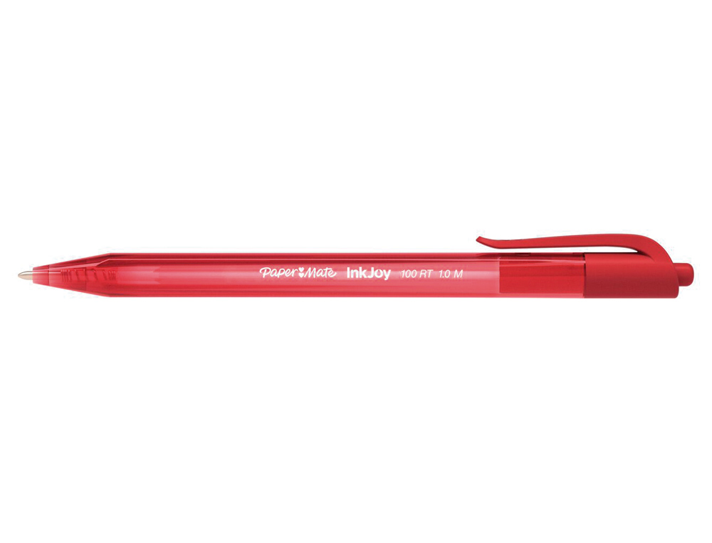 BOLIGRAFO PAPER MATE INKJOY 100 RETRACTIL PUNTA MEDIA ROJO