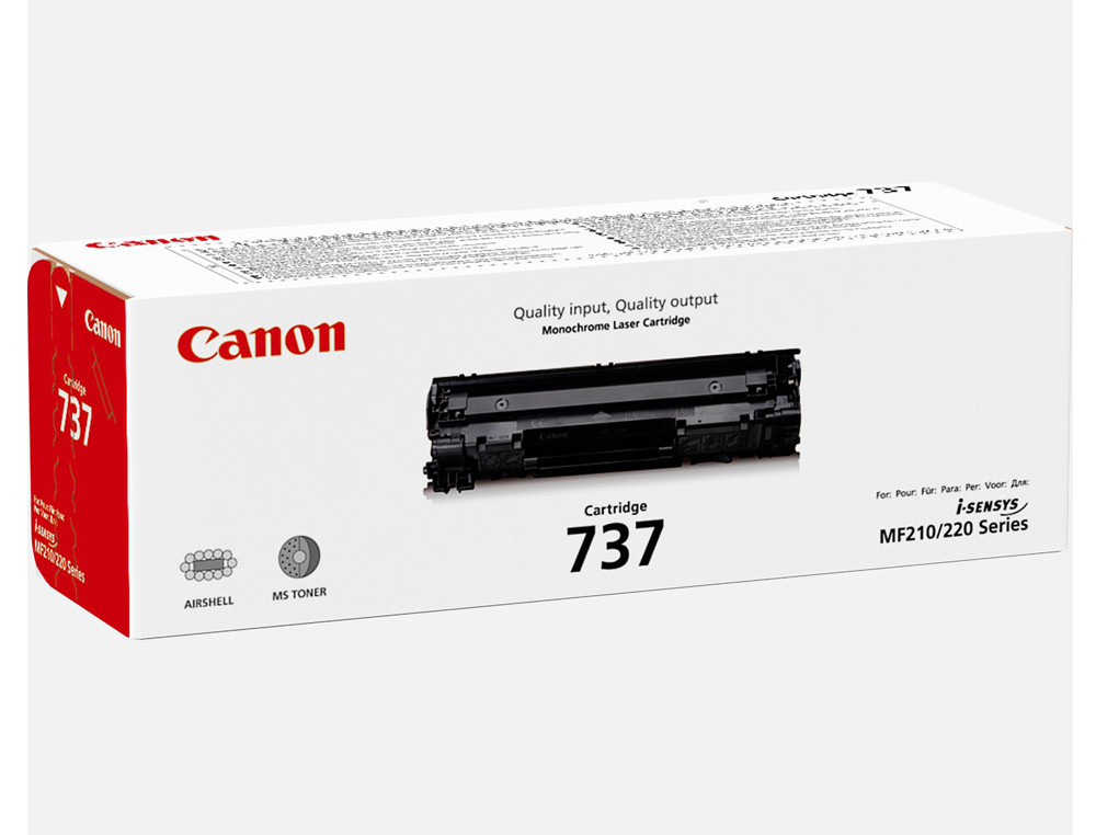TONER CANON 737 NEGRO LBP151DW / MF 211 / MF212W / MF216N / MF217W COLOR 2400 PAG