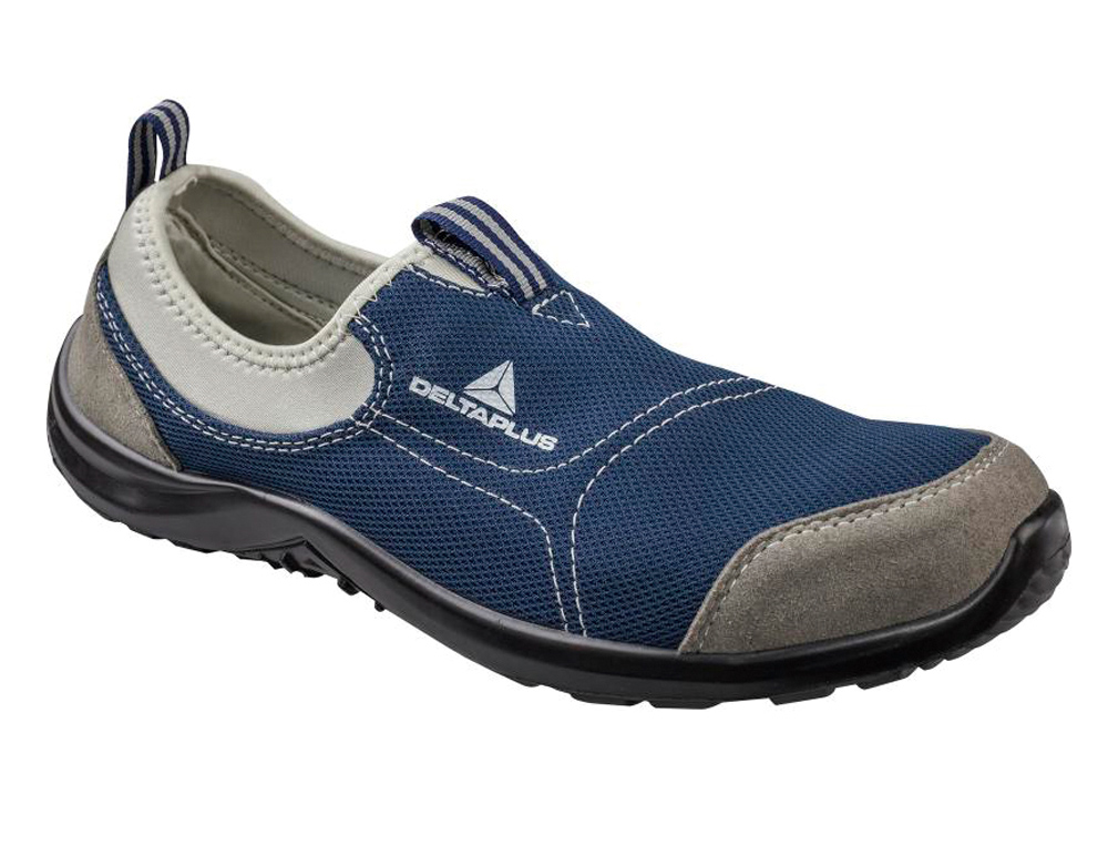 ZAPATOS DE SEGURIDAD DELTAPLUS DE POLIESTER Y ALGODON CON PLANTILLA Y PUNTERA - COLOR AZUL MARINO TALLA 42