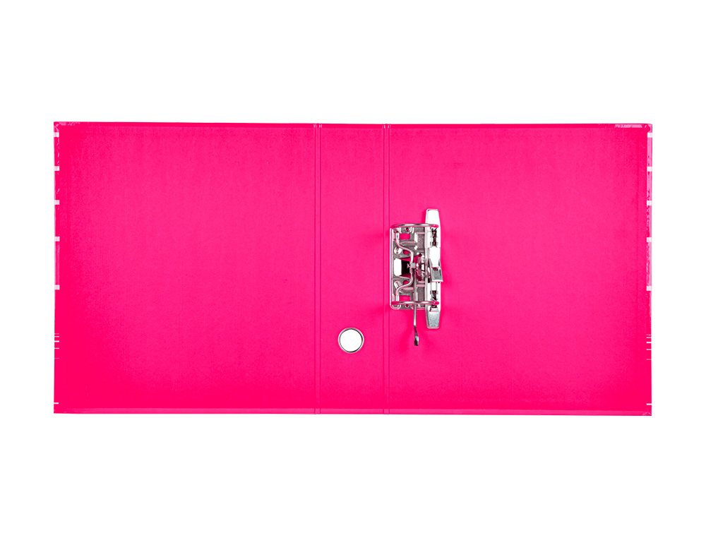 ARCHIVADOR DE PALANCA LIDERPAP EL A4 FILING SYSTEM FORRADO SIN RADO LOMO 80MM ROSA CON CAJA Y COMPRESOR METALICO
