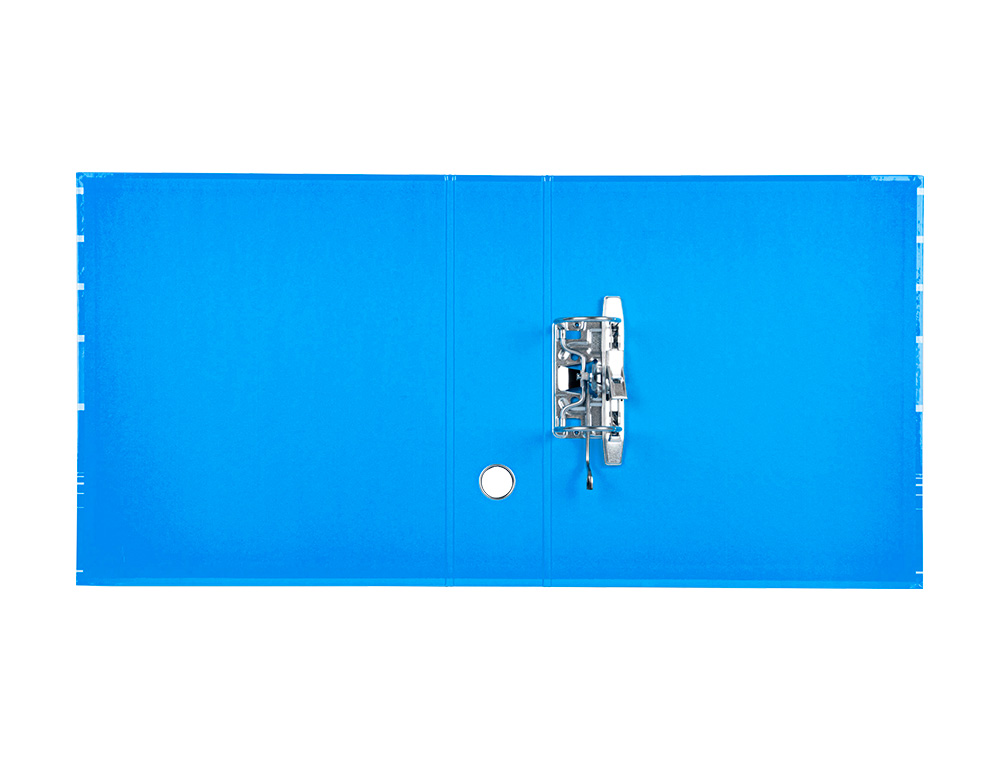 ARCHIVADOR DE PALANCA LIDERPAP EL A4 FILING SYSTEM FORRADO SIN RADO LOMO 80MM CELESTE CON CAJA Y COMPRESOR METALICO