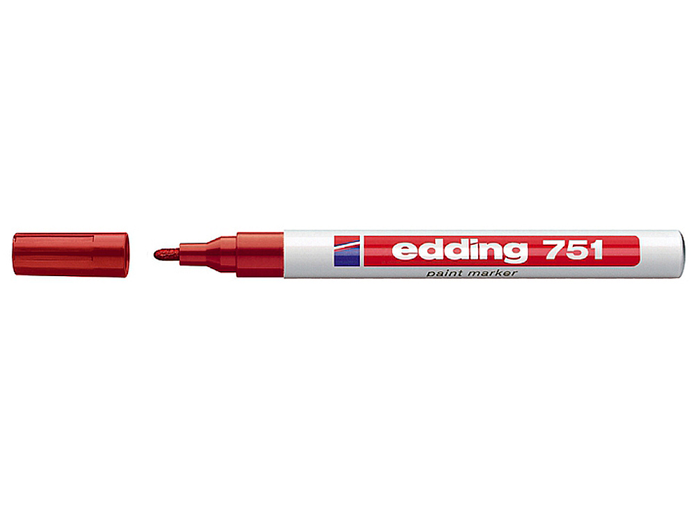 ROTULADOR EDDING PUNTA FIBRA 751 ROJO PUNTA REDONDA 1-2 MM