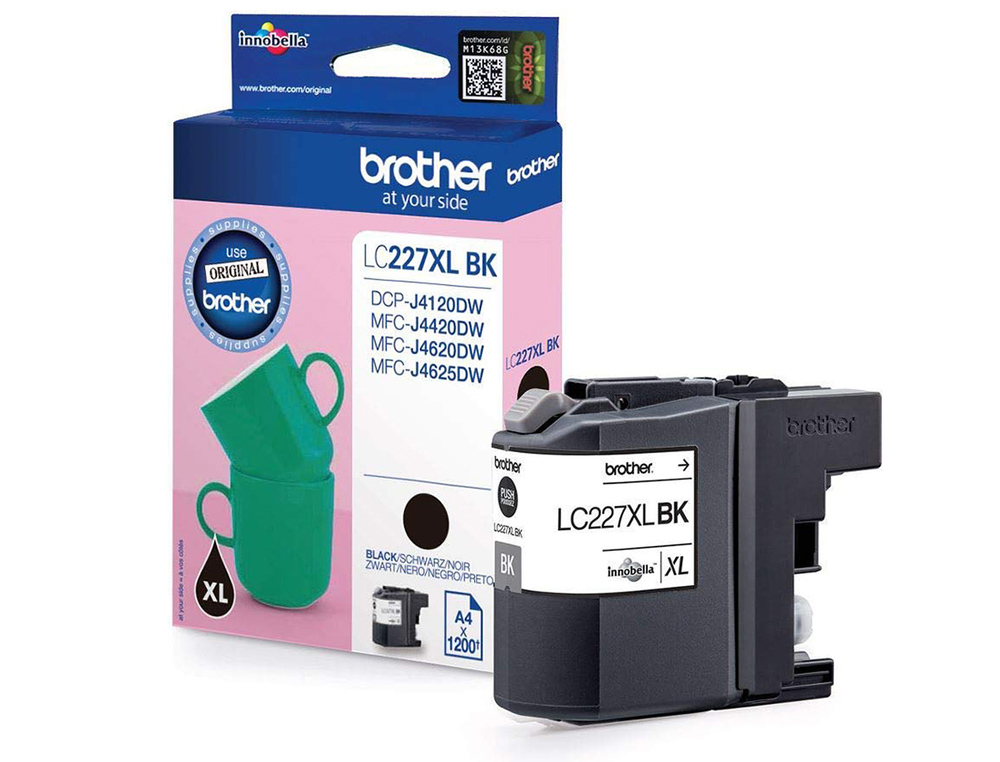 INK-JET BROTHER LC-227XL NEGRO DCP-J4120DW / MFC-J4420DW / J4620DW / J4625DW 1200 PAG