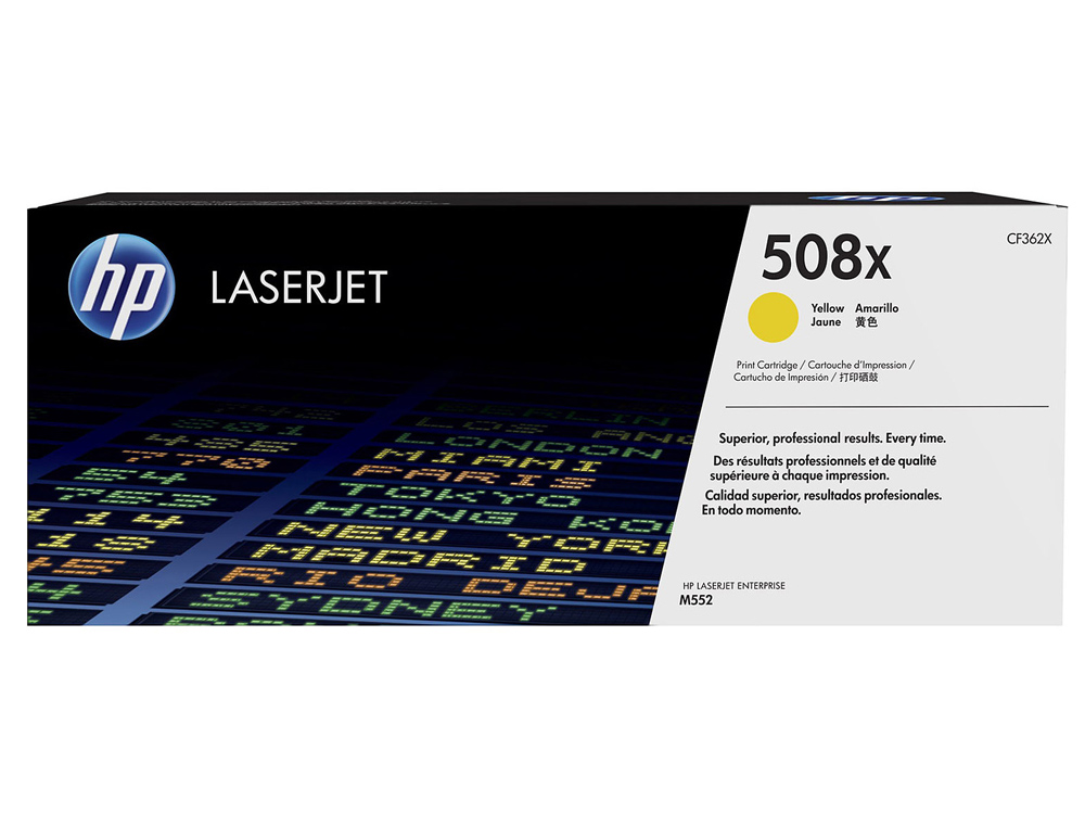 TONER HP 508X LASERJET M552 / 553 / 577 AMARILLO 9.500 PAG